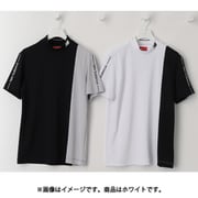 ゴルフシャツ メンズ 接触冷感 UV 半袖 モックネック プルオーバー サイズ:7 ホワイト 012-5166008-030-7