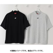 ゴルフシャツ メンズ 吸汗速乾 UVカット 抗ピル ハーフスリーブ モックネック プルオーバー 5分袖 サイズ:7 ブラック 012-5166011-010-7