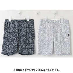 ゴルフパンツ メンズ ピクセルレオパード柄 ハーフパンツ サイズ：7 ブラック 012-5132004-010-7