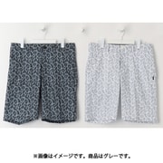 ゴルフパンツ メンズ ピクセルレオパード柄 ハーフパンツ サイズ:3 グレー 012-5132004-022-3