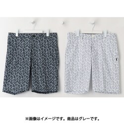 ゴルフパンツ メンズ ピクセルレオパード柄 ハーフパンツ サイズ：4 グレー 012-5132004-022-4