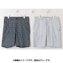 ゴルフパンツ メンズ ピクセルレオパード柄 ハーフパンツ サイズ：6 グレー 012-5132004-022-6