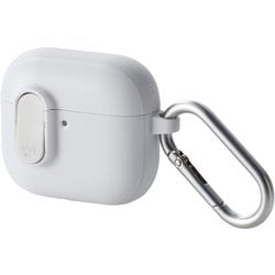 AirPods 4 ケース用 耐衝撃 カバー MagSafe 充電対応 衝撃吸収 フタ開閉ロック機能 落下防止 カラビナ付 TOUGH SLIM Lock ホワイト AVA-AP06TSLWH