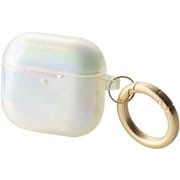 AirPods 4 ケース用 ソフト カバー MagSafe 充電対応 落下防止 カラビナ付 &me クリアオーロラ AVA-AP06UCACR