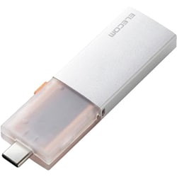 外付けポータブルSSD 500GB USB3.2Gen2 読込最大1000MB/秒 USBメモリ型 スライド式 高速 耐衝撃 USB Type-C/USB-A 両対応 シルバー ESD-EWC0500GSV
