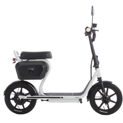 G2CKS-SNC [電動キックボード NEWRIDE 特定小型原動機付自転 座って乗れるシート付き/収納BOX/電子キー ライトグレー/ブラック]