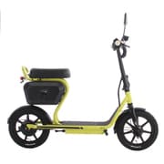 G2CKS-SNC [電動キックボード NEWRIDE 特定小型原動機付自転 座って乗れるシート付き/収納BOX/電子キー ライムイエロー/ブラック]