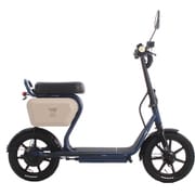 G2CKS-SNC [電動キックボード NEWRIDE 特定小型原動機付自転 座って乗れるシート付き/収納BOX/電子キー ネイビー/ベージュ]