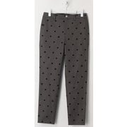 ゴルフパンツ レディース コインドット柄 テーパード ロングパンツ サイズ:00 グレー 012-5131505-024-00