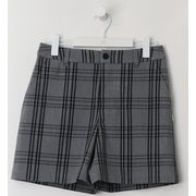 ゴルフショートパンツ レディース ダブルチェック柄 キュロット サイズ:00 グレー 012-5139502-023-00