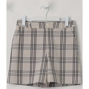 ゴルフショートパンツ レディース ダブルチェック柄 キュロット サイズ:00 ベージュ 012-5139502-041-00