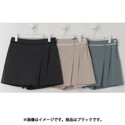 ゴルフショートパンツ レディース マイクロチェック柄 ラップキュロット サイズ：0 ブラック 012-5139501-010-0