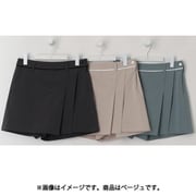 ゴルフショートパンツ レディース マイクロチェック柄 ラップキュロット サイズ:00 ベージュ 012-5139501-042-00