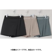ゴルフショートパンツ レディース マイクロチェック柄 ラップキュロット サイズ:00 カーキ 012-5139501-182-00
