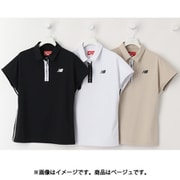 ゴルフシャツ レディース UVカット フレンチスリーブ カラーシャツ サイズ:1 ベージュ 012-5168504-041-1