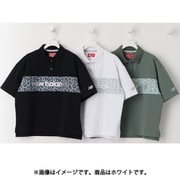 ゴルフシャツ レディース レオパード柄×ロゴ 5分袖 ビッグポロシャツ サイズ:1 ホワイト 012-5160503-030-1