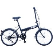 折りたたみ自転車 ブレイクアウトフォールディング 6スピードTYPE フラットブラック BROF206 FK