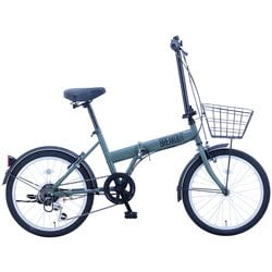 折りたたみ自転車 ブレイクアウトフォールディング カゴツキ6スピードTYPE フラットオリーブ BROF206A FOL