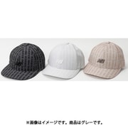 ゴルフキャップ ユニセックス ハニカム&ロゴストライプ柄 セミカーブドブリムキャップ グレー 012-5187011-021-FR
