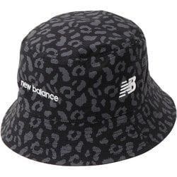 バケットハット ユニセックス レオパード柄 バケットハット ブラック 012-5187015-010-FR