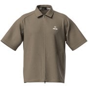 621-5111301-040-L [ゴルフ メンズ 25SS シアサッカー半袖フルジップシャツ Lサイズ ベージュ]