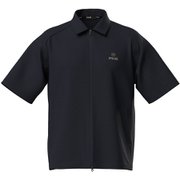 621-5111301-120-LL [ゴルフ メンズ 25SS シアサッカー半袖フルジップシャツ LLサイズ ネイビー]