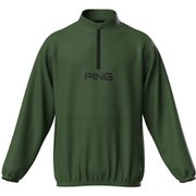 621-5120105-180-L [ゴルフ メンズ 25SS アドエルムストレッチクロスハーフジップブルゾン Lサイズ カーキ]