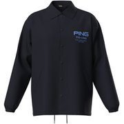 621-5120107-120-L [ゴルフ メンズ 25SS ストレッチタフタコーチジャケット Lサイズ ネイビー]