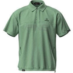 621-5121203-140-M [ゴルフ メンズ 25SS コーデュラ半袖ハーフジップブルゾン Mサイズ グリーン]