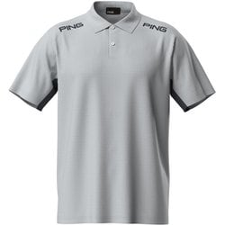 621-5160209-020-L [ゴルフ メンズ 25SS アドエルムメッシュカノコ半袖ポロシャツ Lサイズ グレー]