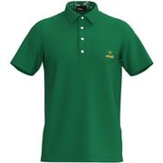 621-5160213-140-L [ゴルフ メンズ 25SS ピンメッシュ半袖ポロシャツ Lサイズ グリーン]