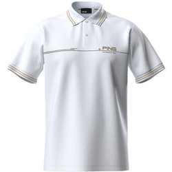 621-5160301-030-L [ゴルフ メンズ 25SS 二重織半袖ポロシャツ Lサイズ ホワイト]