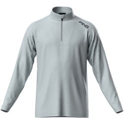 621-5166105-020-L [ゴルフ メンズ 25SS アドエルムニュージャージハーフジップハイネックシャツ Lサイズ グレー]