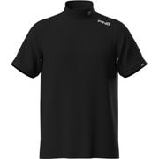 621-5167201-010-3L [ゴルフ メンズ 25SS メッシュパネルジャカード半袖ハイネックシャツ 3Lサイズ ブラック]