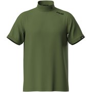 621-5167201-140-LL [ゴルフ メンズ 25SS メッシュパネルジャカード半袖ハイネックシャツ LLサイズ グリーン]