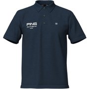 621-5172301-120-L [ゴルフ メンズ 25SS ドライミックス半袖ニットポロシャツ Lサイズ ネイビー]