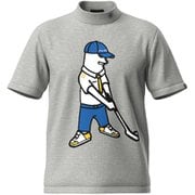 621-5175201-020-L [ゴルフ メンズ 25SS Mr.PINGジャカード半袖ハイネックニット Lサイズ グレー]
