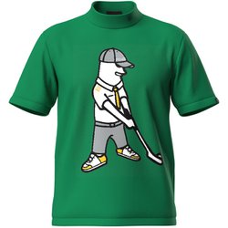 621-5175201-140-L [ゴルフ メンズ 25SS Mr.PINGジャカード半袖ハイネックニット Lサイズ グリーン]