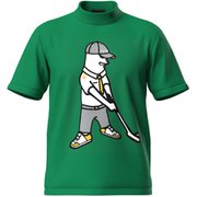 621-5175201-140-L [ゴルフ メンズ 25SS Mr.PINGジャカード半袖ハイネックニット Lサイズ グリーン]