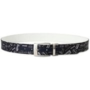 621-5182111-120-FR [ゴルフ メンズ 25SS 総柄ジャカードリバーシブルベルト FRサイズ ネイビー]