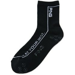621-5186103-010-FR [ゴルフ メンズ 25SS ショートソックス FRサイズ ブラック]