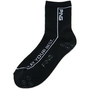 621-5186103-010-FR [ゴルフ メンズ 25SS ショートソックス FRサイズ ブラック]