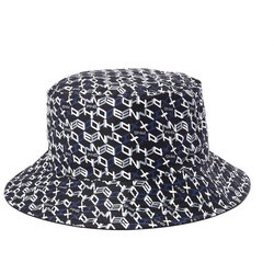 621-5187103-010-FR [ゴルフ メンズ 25SS 総柄プリントリバーシブルハット FRサイズ ブラック]