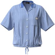 622-5111300-110-L [ゴルフ レディス 25SS シアサッカー半袖シャツ Lサイズ ブルー]