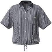 622-5111300-120-L [ゴルフ レディス 25SS シアサッカー半袖シャツ Lサイズ ネイビー]