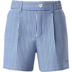 622-5132302-110-L [ゴルフ レディス 25SS シアサッカーショートパンツ Lサイズ ブルー]