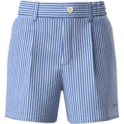 622-5132302-110-L [ゴルフ レディス 25SS シアサッカーショートパンツ Lサイズ ブルー]