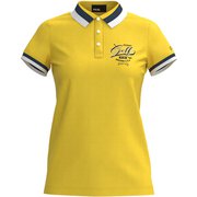 622-5160304-060-L [ゴルフ レディス 25SS ロンナイズカノコ半袖ポロシャツ Lサイズ イエロー]
