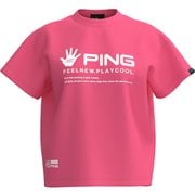622-5164300-090-L [ゴルフ レディス 25SS TC天竺Tシャツ Lサイズ ピンク]