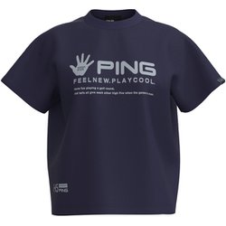 622-5164300-120-M [ゴルフ レディス 25SS TC天竺Tシャツ Mサイズ ネイビー]